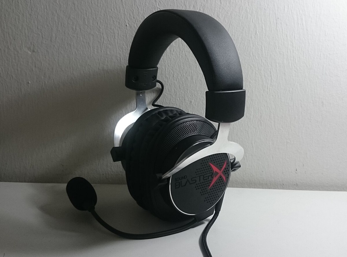 Over-ear gaming headset with a boom microphone